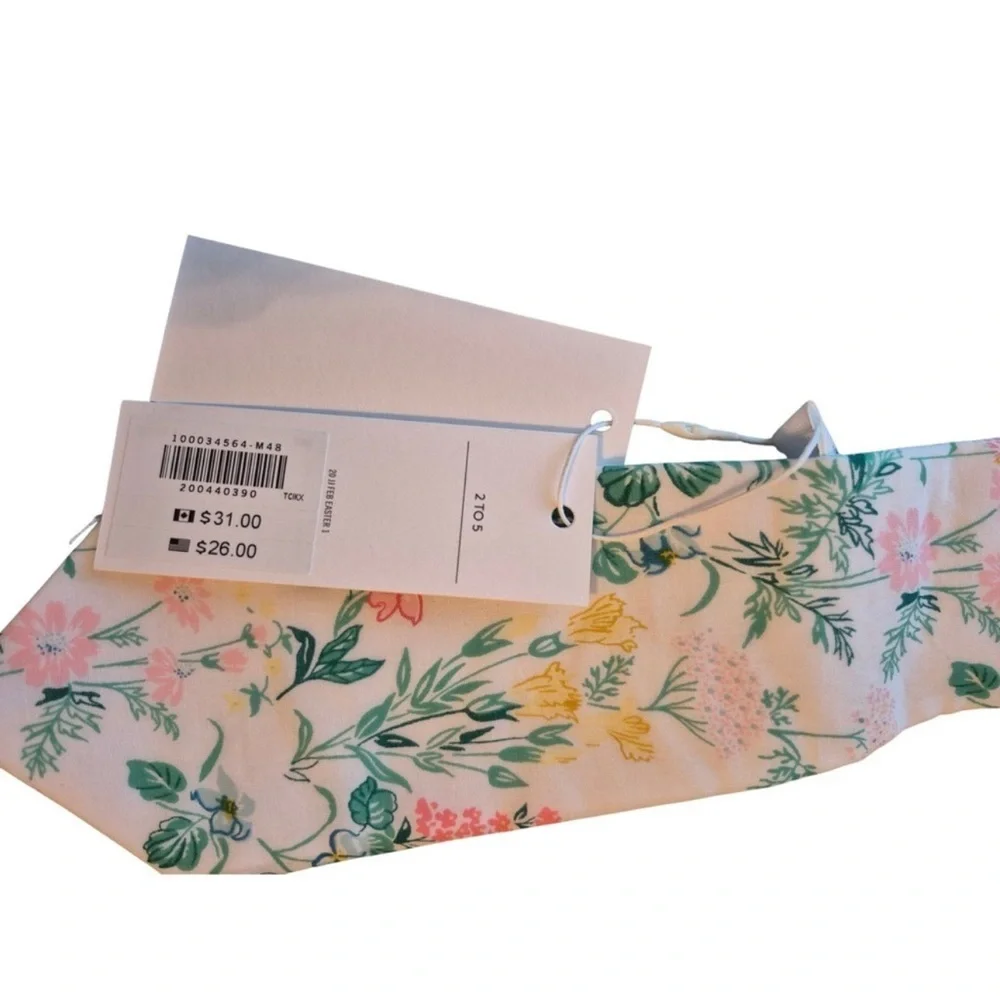 Janie and Jack Boys Floral Print Tie Necktie Adjustable